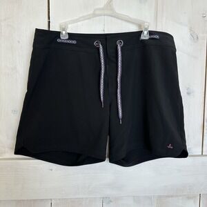 prAna Women's Silvana Boardshorts Women's Sz XL‎ Black 6" Inseam Beach Sporty